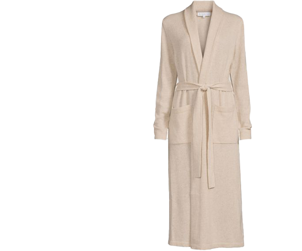 WHITE AND WARREN LONG CASHMERE ROBE