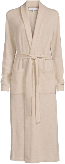 long cashmere robe white and warren