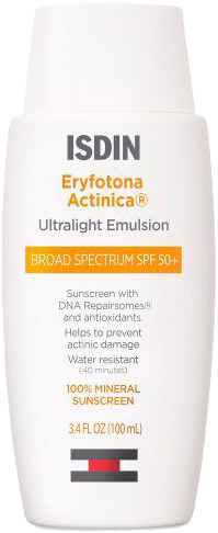 ISDIN Eryfotona Actinica 100% Mineral Sunscreen SPF 50 sunscreen water resistant